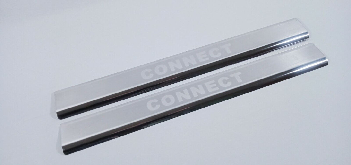 Chrome Door Sill Scratch Guard 2Dr For Ford Transit Tourneo Connect 2002-2013