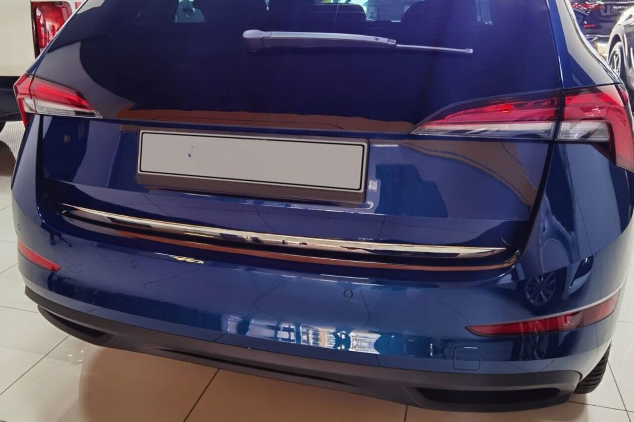 Chrome Rear Trunk Tailgate Lid Molding Trim S.Steel For Scoda Scala 2019-2023