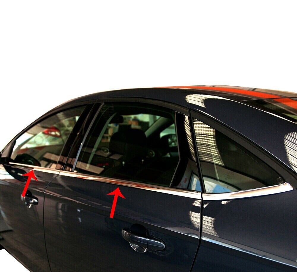 Chrome Windows Frame Trim Cover 4pcs STEEL For Ford Mondeo MK4 Saloon 2007-2014
