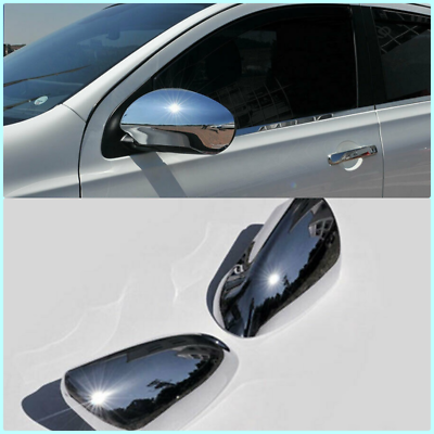 Chrome Mirror Cover Caps 2Pieces Abs For Nissan J10 Qashqai/Qashqai+2 2006-2014