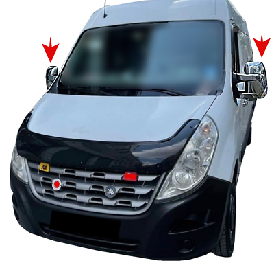 CHROME WING MIRROR COVER 2PIECES ABS FOR 2010-2023 R. MASTER/MOVANO