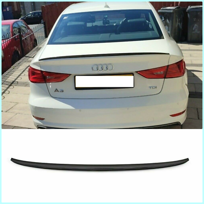 Rear Trunk (lip) Spoiler for AUDI A3 Saloon 2013-2019 Piano Black