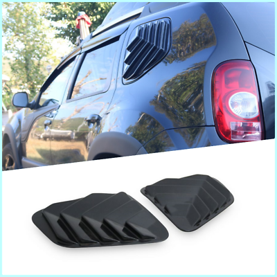 Abs Plastic Rear Quarter Panel Vent 2Pcs Gloss Black For Dacia Duster 2010-2017