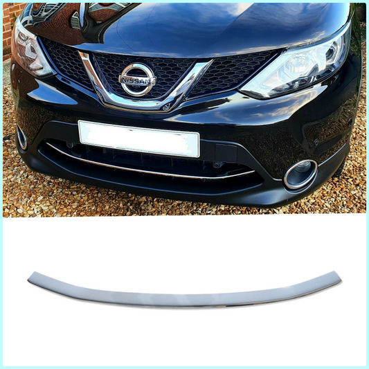 Chrome Front Bumper Streamer 1PcsS.Steel Fit Nissan Qashqai J11 2013-2016