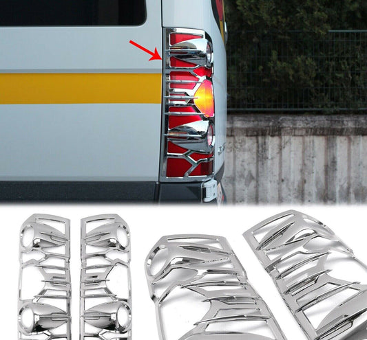 Abs Chrome Rear Lamp Rim Covers 2pcs For VW CRAFTER 2006-2017