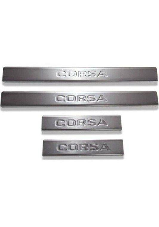 Chrome Door Sill Cover 4Door 4Pcs S.Steel For Vauxhall Opel Corsa D 2006-2015