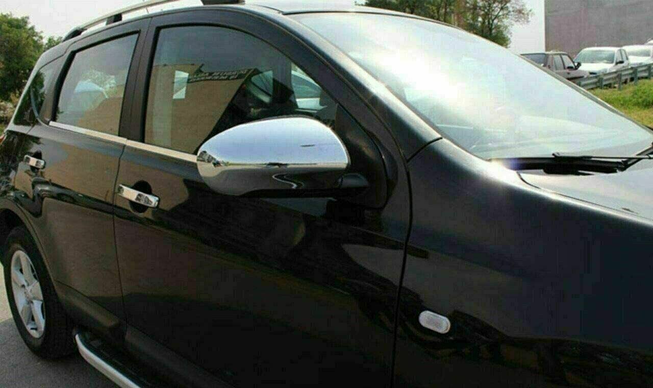 Chrome Mirror Cover Caps 2Pieces Abs For Nissan J10 Qashqai/Qashqai+2 2006-2014