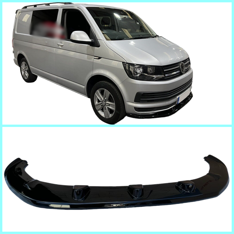 Lower Front Gloss Black ABS Splitter Bumper Lip For T6.1 TRANSPORTER/CARAVELLE