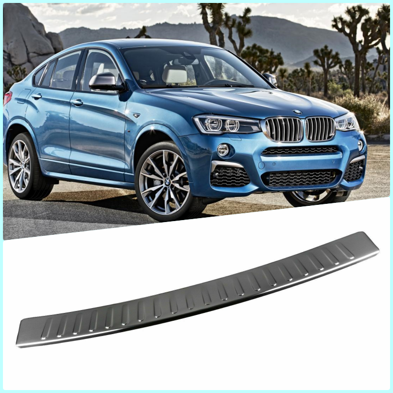 Chrome Rear Bumper Protector  Stainless Steel For BMW X4 F26 2014-2018