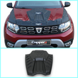 DRAGON MODEL ABS Black Bonnet Scoop Hood Vent Cover For DACIA DUSTER 2018-2023