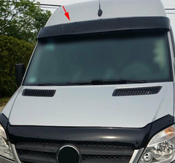 Sun Visor and Bug Guard Solid Black Acrylic For MERCEDES SPRINTER W906 2006-12