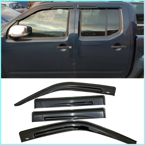 Wind Rain Deflectors LH & RH (4 pcs) For NISSAN NAVARA D40 2005-2014