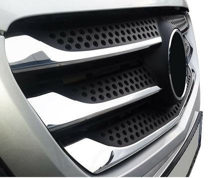 Chrome Front Grill Streamer 5 Pcs S.Steel For Mercedes Vito W447 2014-2020