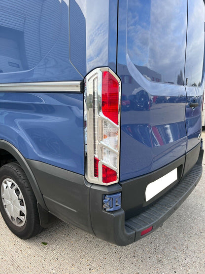 Abs Chrome Rear Lamp Rim Cover 2Pieces For FORD TRANSIT MK8 2014-2024