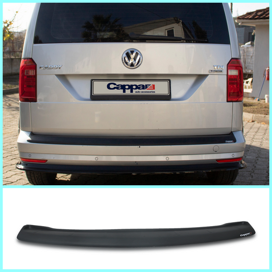 Abs Plastic Rear Bumper Protector (Black) For VW Caddy MK3 III 2003-2014