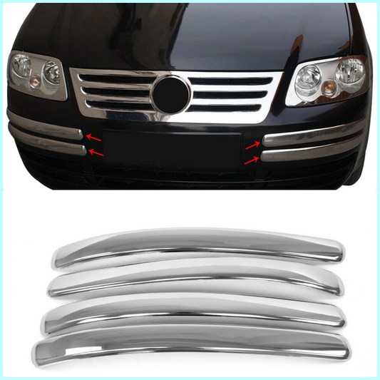 Front Bumper Corner Trim Covers 4Pcs S.Steel For CADDY MK3 3 III 2003-2009