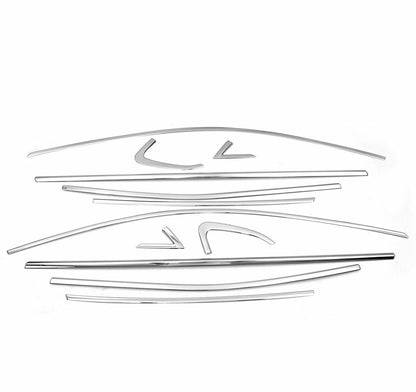 Chrome Windows Frame Trim Strips 12pcs S.Steel For R. Clio V 2019-2023