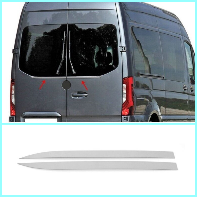 Window Strips Stainless Steel Tailgate Chrome Fit Mercedes Sprinter W907 2018-23