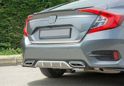 Chrome Rear Trunk Tailgate Lid Molding Trim S.Steel Fits Honda Civic FC5 2016-21