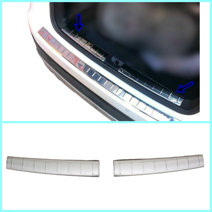 Chrome Inner Rear Bumper Sill Protector (2Pieces) For Audi Q2 2016-2024