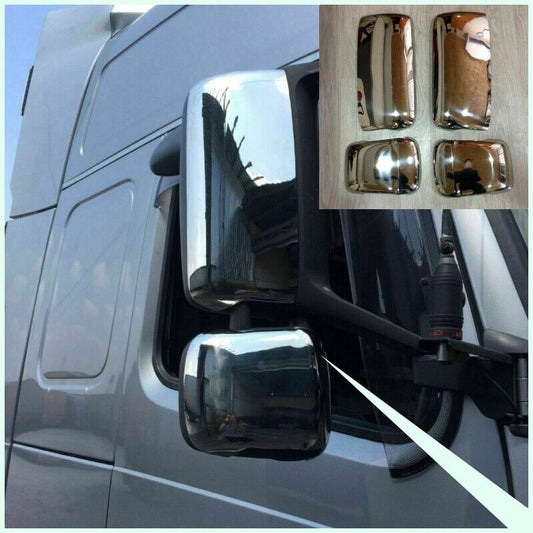 Chrome Wing Mirror Cover Set 4Pieces Stainless Steel For VOLVO FH12/FH13