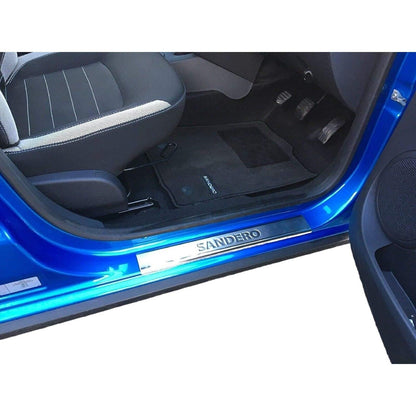 Chrome Door Sill Cover 4Door 4Pcs S.Steel For Dacia Sandero Stepway 2013-2019