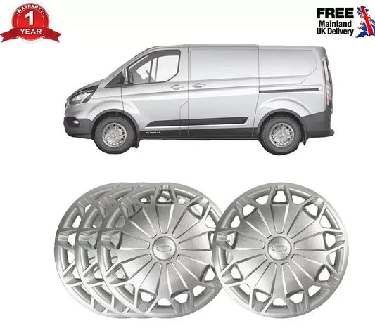 16" Wheel Trim Hub Cap Trim Covers 4x Fits Ford Transit Custom 2012 Onwards