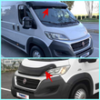 Sun Visor and Bug Guard Solid Black Acrylic For DUCATO/PEUGEOT BOXER 2014-2023