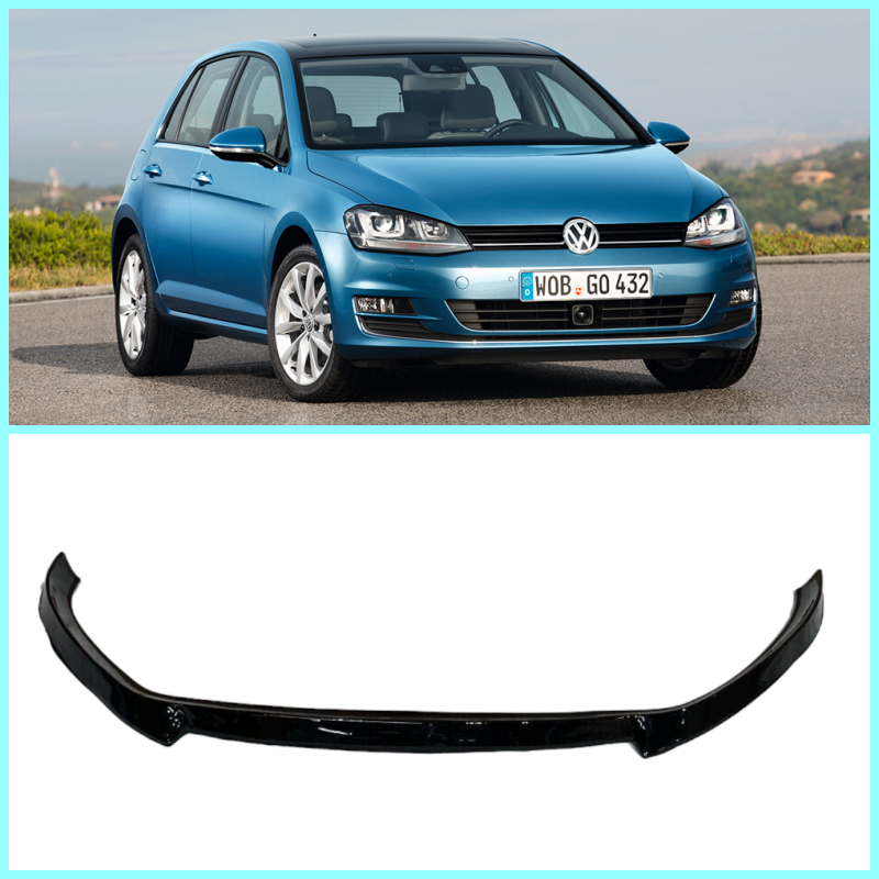 Lower Front Gloss Black ABS Splitter For VW GOLF MK7 VII 2013-2019