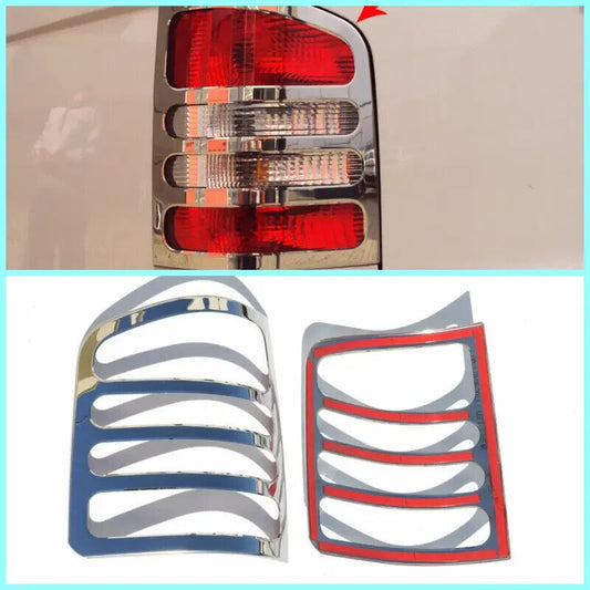 Chrome Rear Lamp Frame Trim For VW T5 TRANSPORTER CARAVELLE 2003-2015[TWIN DOOR]