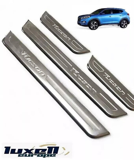 Chrome Door Sill Trim Covers Protectors For HYUNDAI TUCSON 2015-2020