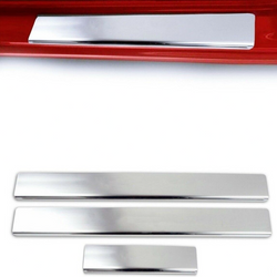 Chrome Door Sill Scratch Guard 4Pcs For PEUGEOT 407 2004-2010