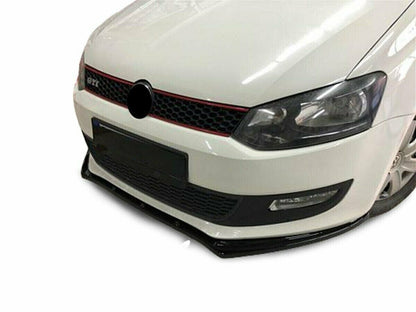 Lower Front Black ABS Splitter For VW POLO R6 2010 Onwards