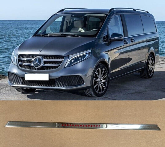 Chrome Rear Trunk Tailgate Boot Trim LED LIGHT For MERCEDES VITO W447 2014-24