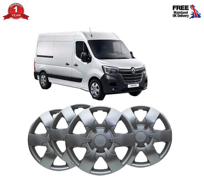 16" Wheel Trim Hub Cap Covers Trim 4x Fits Renault Master