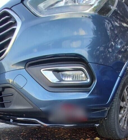 Lower Front Gloss Black ABS Splitter Bumper Lip For FORD TOURNEO CUSTOM 2012-17