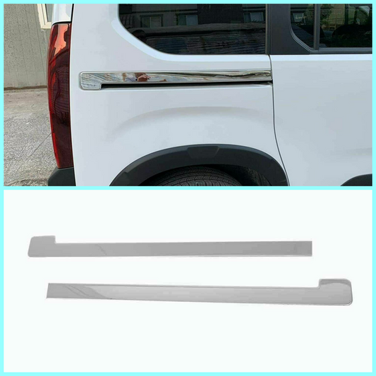 Chrome Sliding Door Rail Trim Covers For Citroen Berlingo III 2019-2023