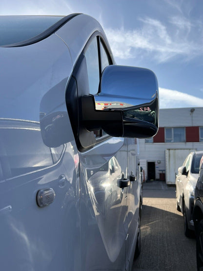 Chrome Wing Mirror Cover Caps 2Pcs Abs Plastic For VIVARO/TRAFIC/TALENTO/NV300