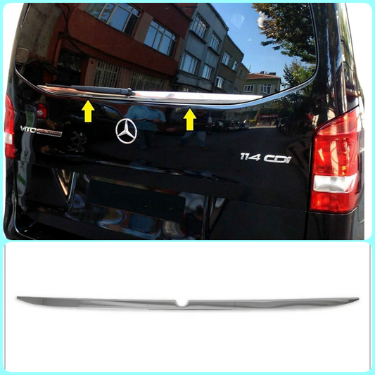 Chrome Rear Window Under Trim S.STEEL For Mercedes VITO W447 VITO 2014-2024