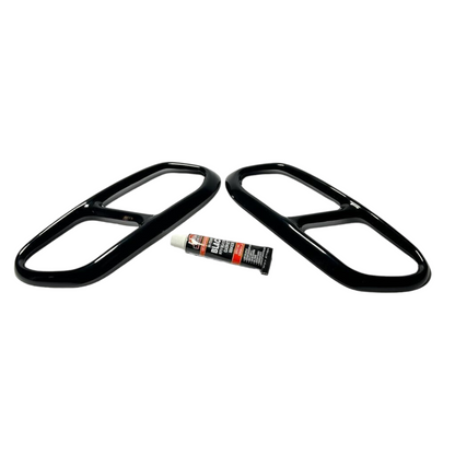 Chrome Exhaust Stainless Steel Cover Exhaust For Volvo XC60 2013-2017[Black]