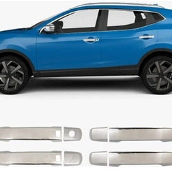 Chrome Door Handle Covers S. Steel 4 doors For Nissan J10 Qashqai 2006-2014