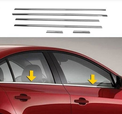 Chrome Windows Frame Trims 6pcs S.STEEL For Citroen C5 Saloon 2008 onwards