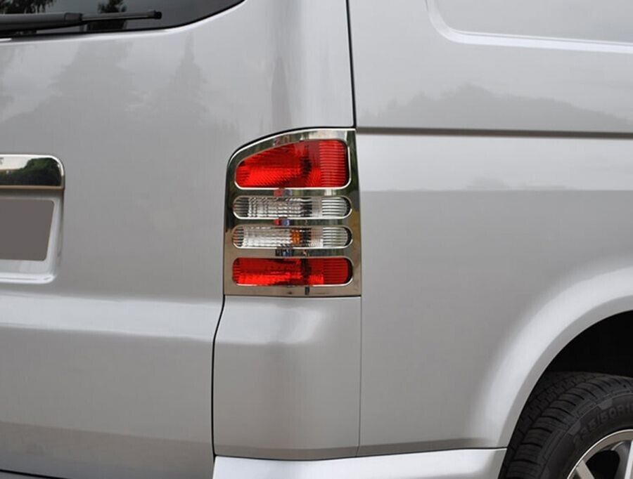 Chrome Rear Lamp Frame Trim For VW T5 TRANSPORTER CARAVELLE 2003-2015[TWIN DOOR]