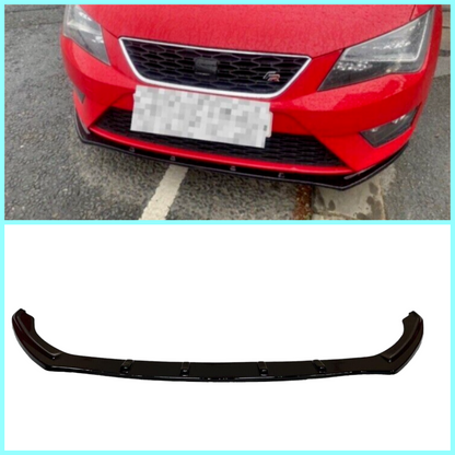 Lower Front Gloss Black ABS Splitter Bumper Lip For SEAT LEON 2013-2021