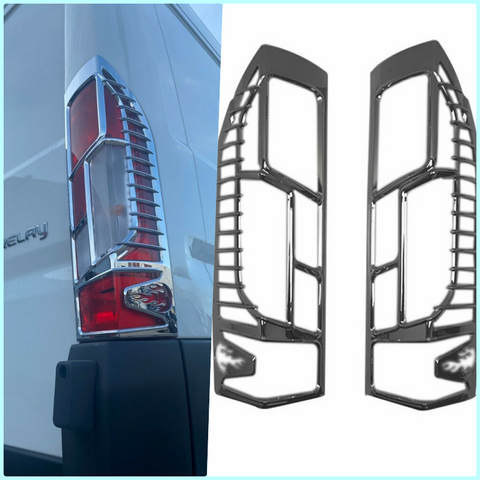 Abs Chrome Rear Lamp Rim Cover 2014-23 Fiat Ducato/Peugeot Boxer/Citroen Relay