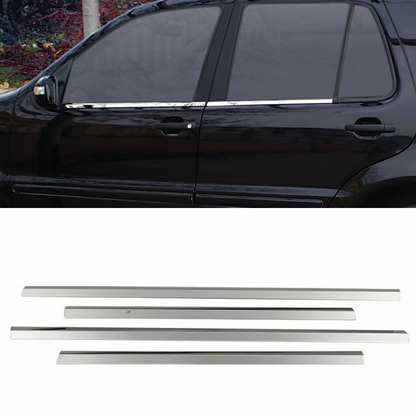 Chrome Windows Frame Trim Strips 4pcs For Mercedes ML W163 1996-2006