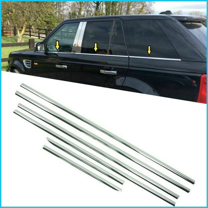 Chrome Windows Frame Trim Strips 6pcs For Range Rover L322 VOGUE 2002-2012