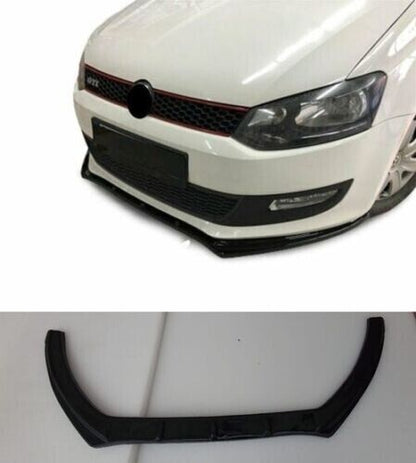 Lower Front Black ABS Splitter For VW POLO R6 2010 Onwards