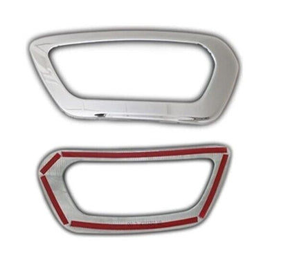 Chrome Front Fog Light Lamp Trim Frame Strips 2 Pcs FITS Transit MK8 2019-2023