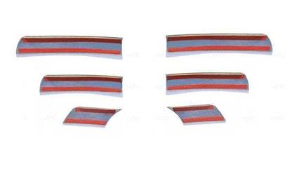 Chrome Front Grille Streamers 6 pcs S.STEEL Dacia Logan 2004-2012